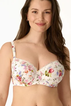 Soutien com aro com enchimento floral