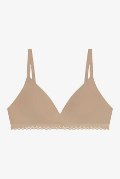 Soutien de menina sem aros em microfibra e renda