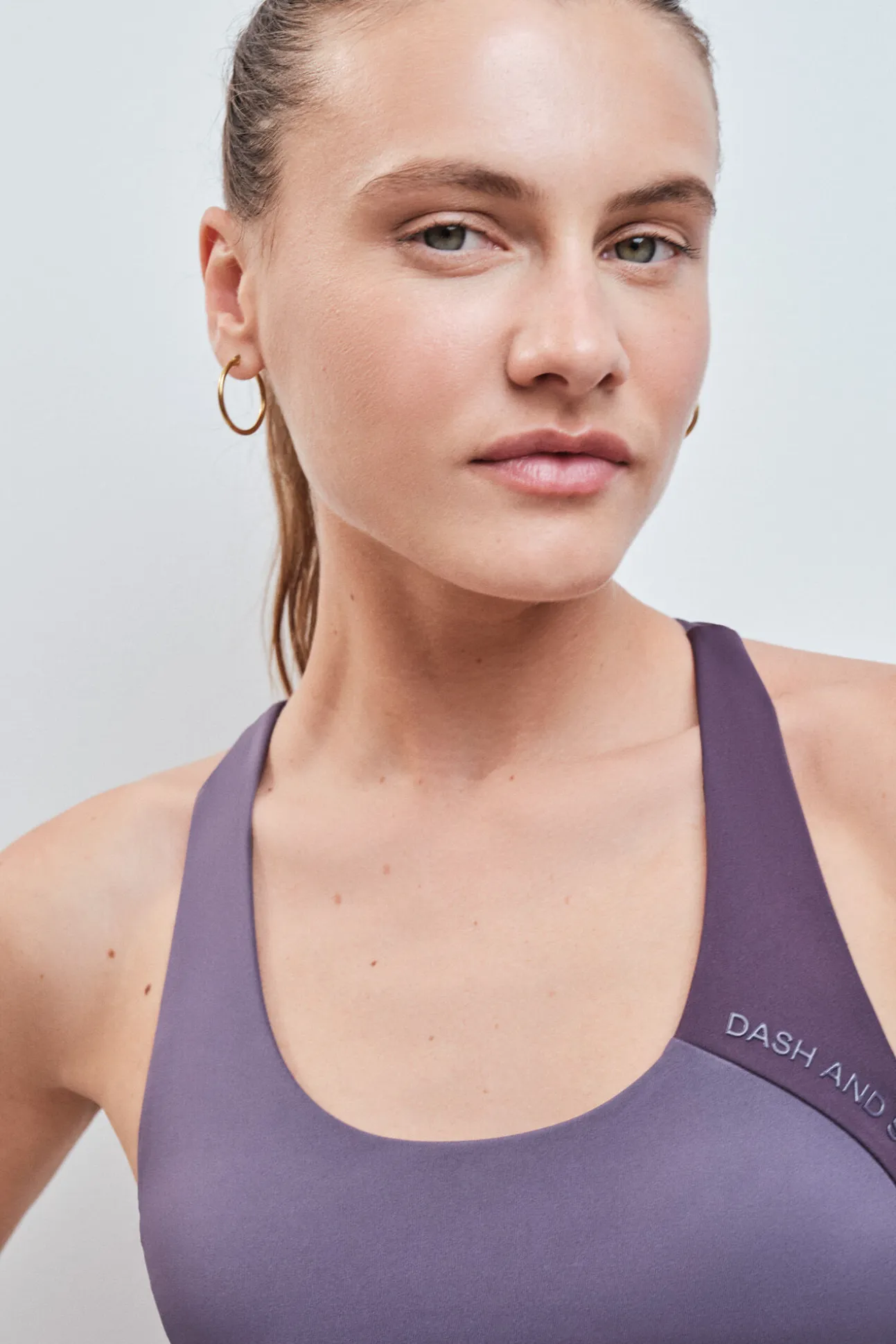 Soutien desportivo crop 4D Stretch grená
