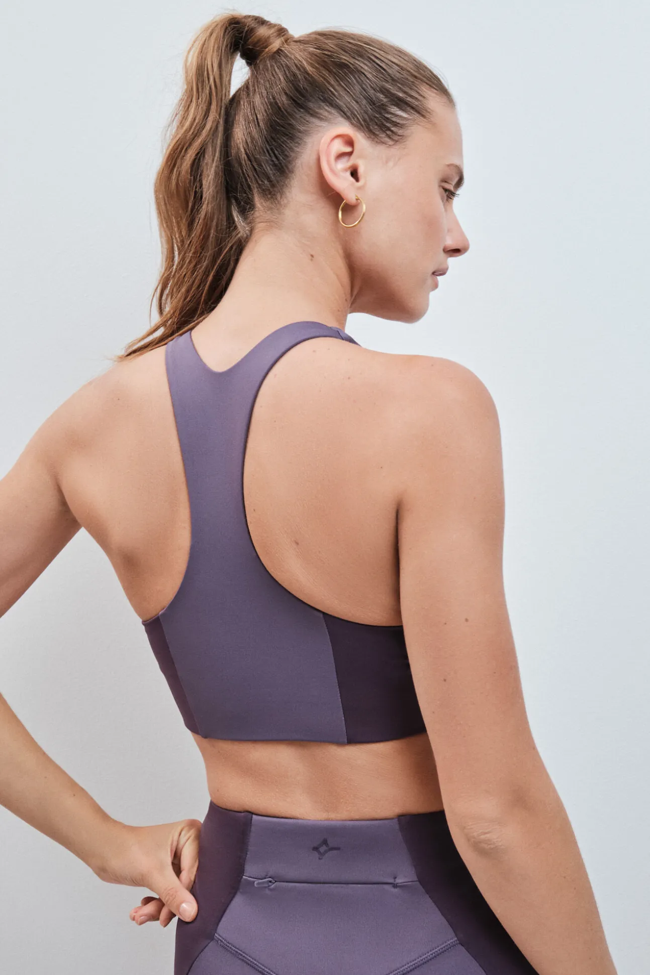 Soutien desportivo crop 4D Stretch grená