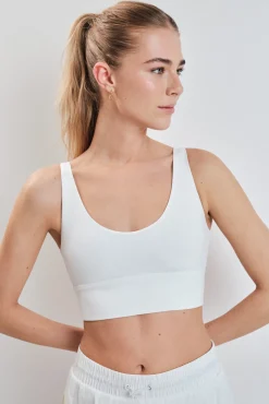 Soutien desportivo crop 4D Stretch branco