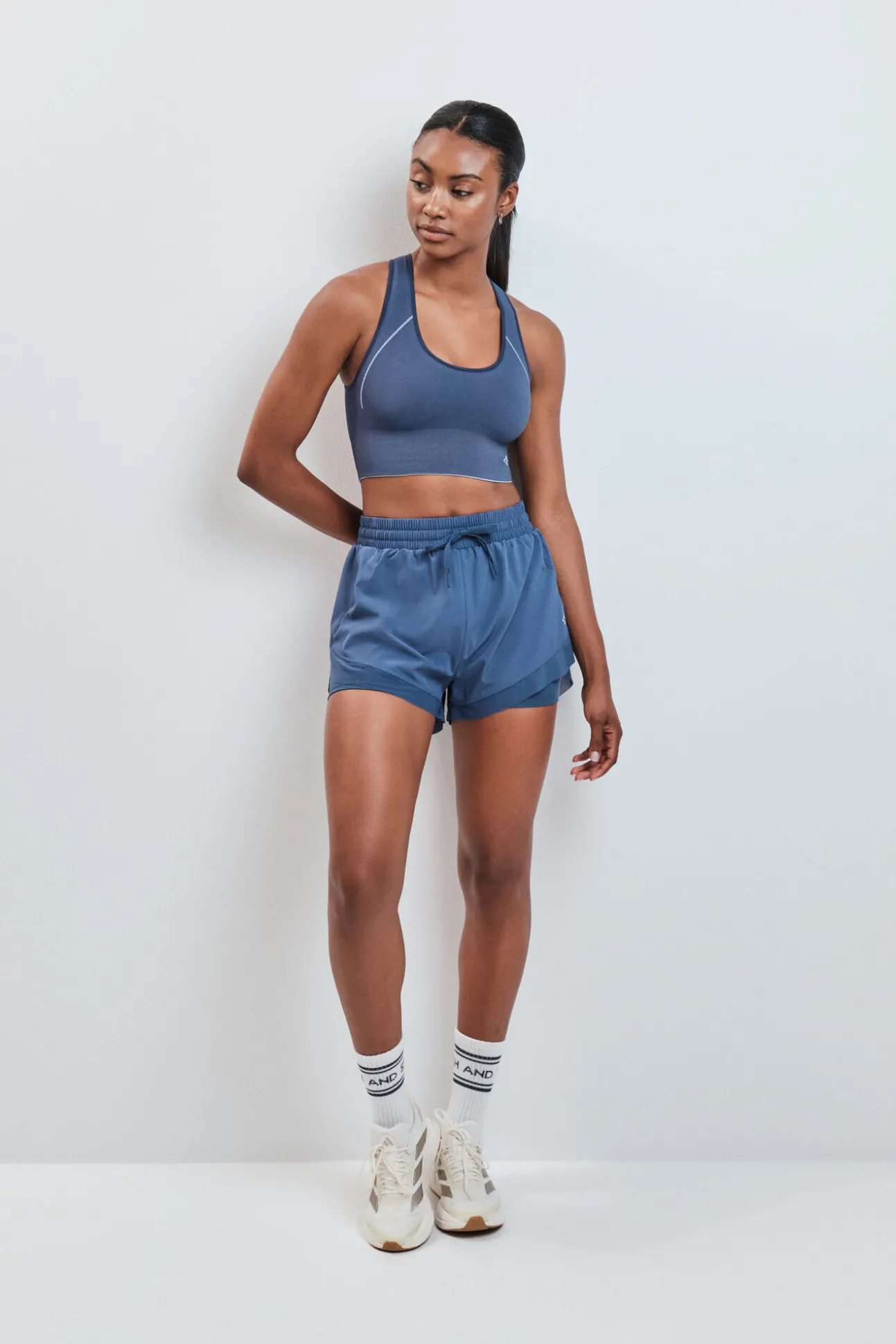 Soutien desportivo 4D Stretch reversível azul