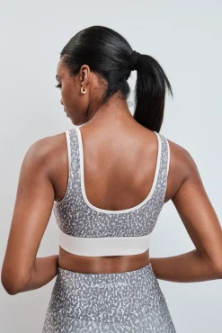 Soutien desportivo 4D Stretch estampado manchas marrom