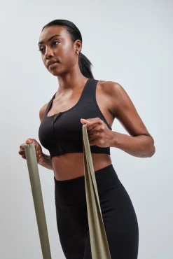 Soutien desportivo preto fecho-éclair SEAMLESS FIT
