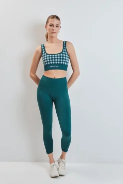 Soutien desportivo SEAMLESS COMFORT estampado vichy azul