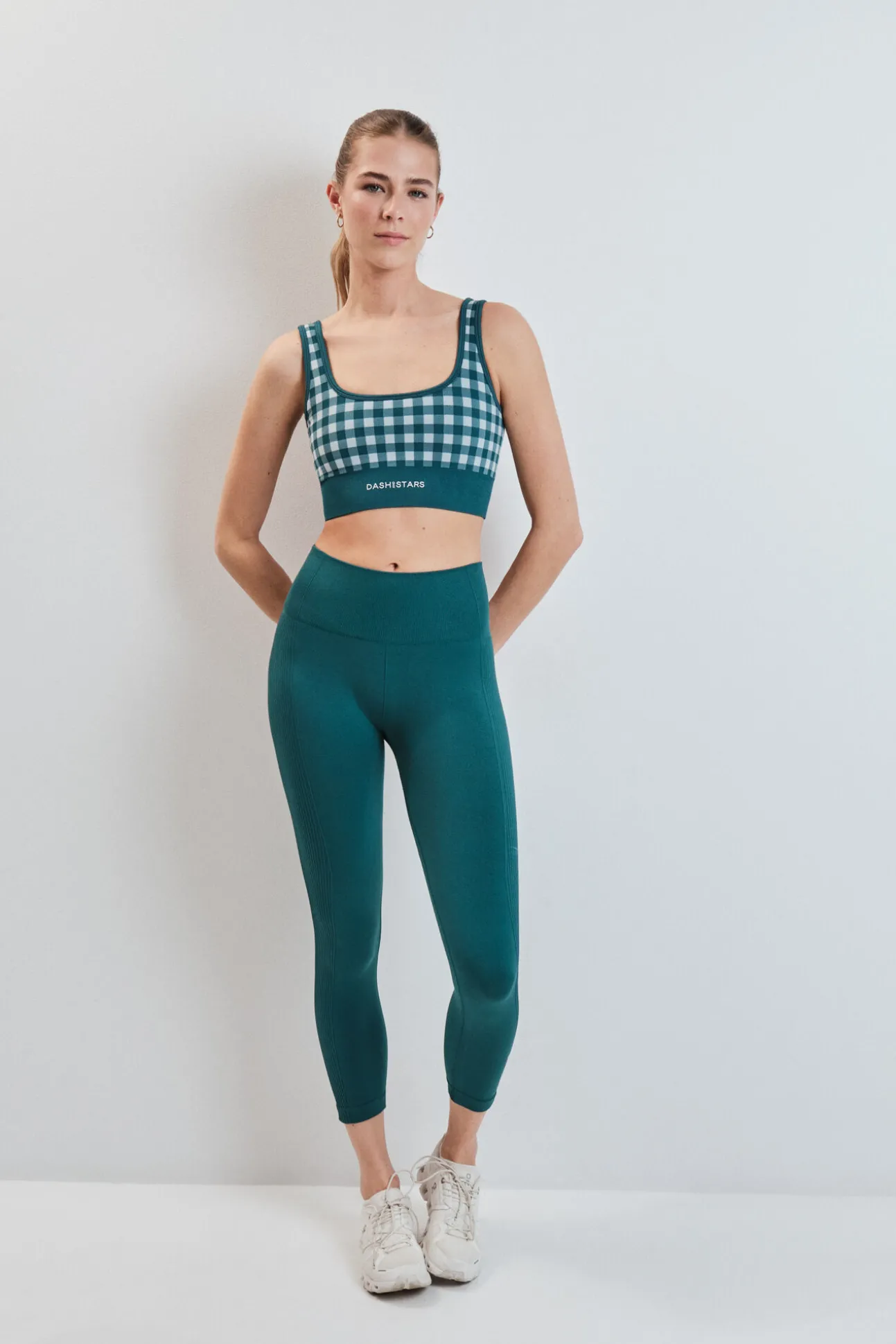 Soutien desportivo SEAMLESS COMFORT estampado vichy azul