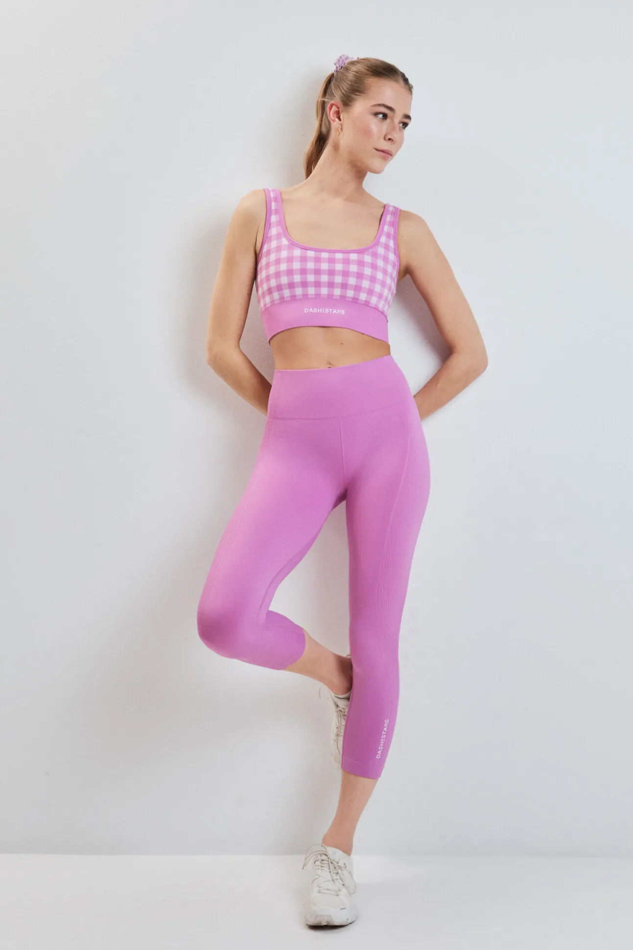 Soutien desportivo SEAMLESS COMFORT estampado vichy rosa