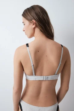 Soutien halter em algodão cinza FANTASTIC