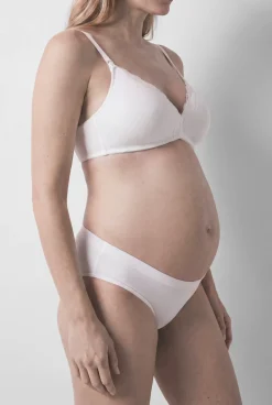 Soutien maternity triangular em algodão branco CHARMING