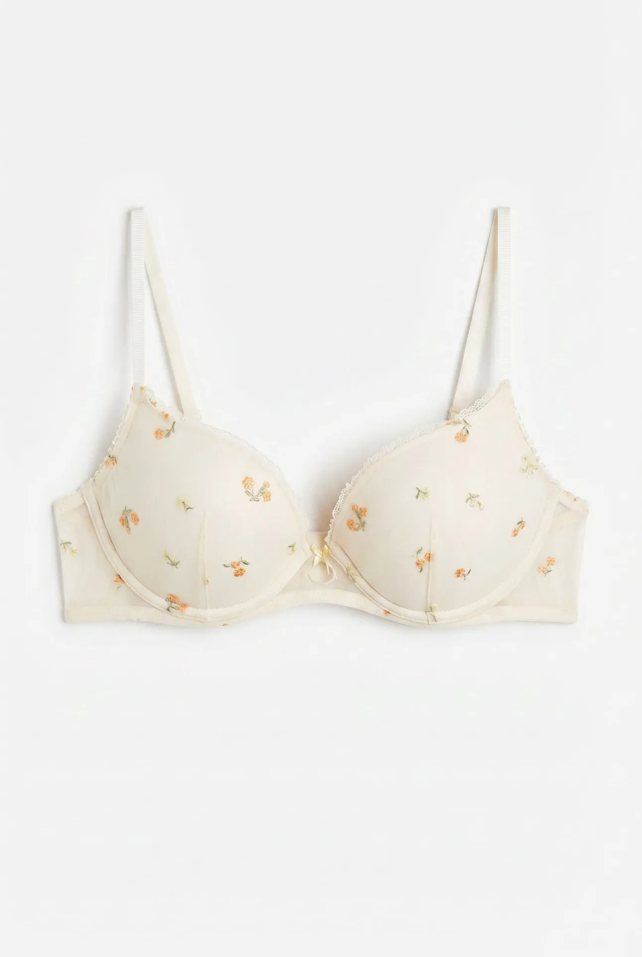 Soutien push up bordado flores GORGEOUS branco