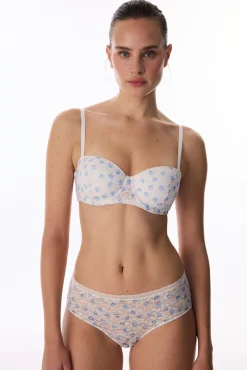 Soutien push-up com aros em renda floral