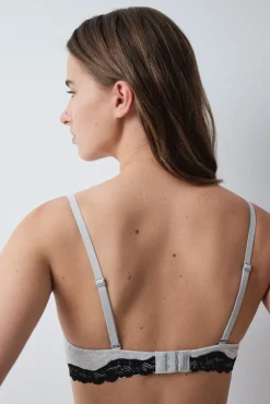 Soutien push-up em algodão cinza GORGEOUS