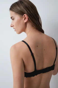 Soutien push-up em algodão preto GORGEOUS