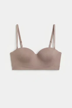 Soutien strapless sem costura marrom
