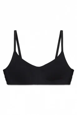Soutien top com enchimento e renda preto