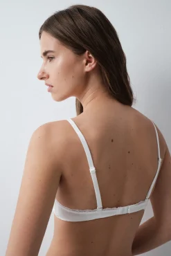 Soutien triangular em algodão branco NATURAL