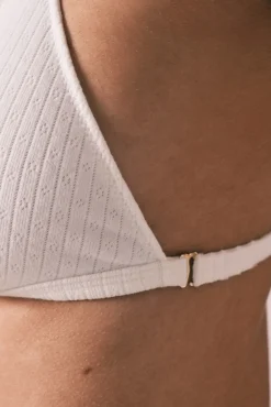 Soutien triangular em algodão branco NATURAL