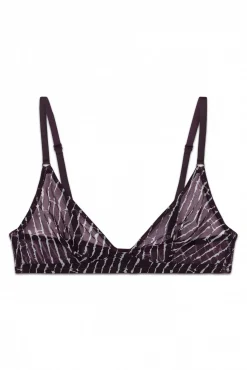 Soutien triangular em tule estampado grená NATURAL