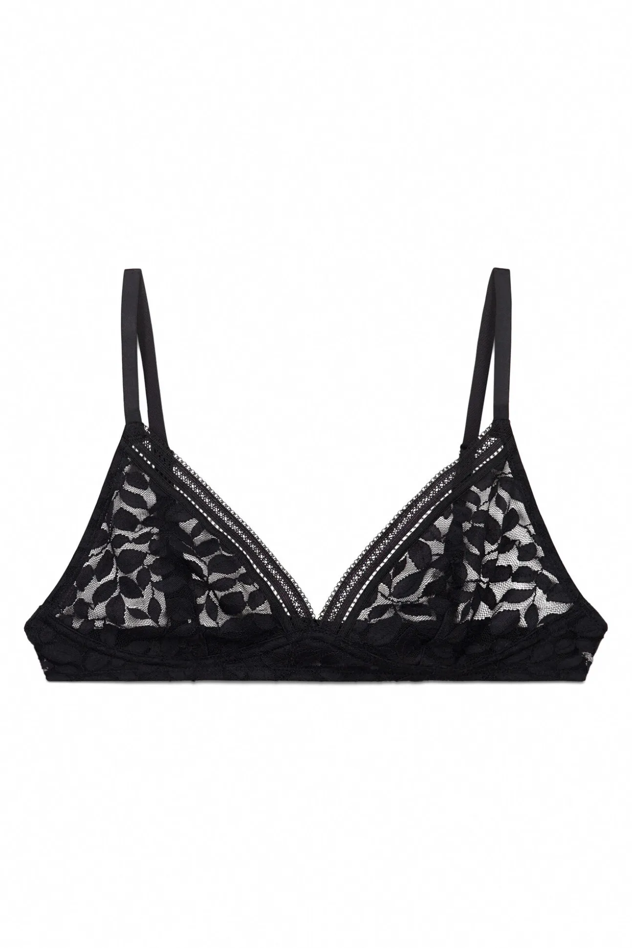 Soutien triangular NATURAL em renda preto