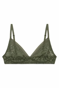 Soutien triangular NATURAL em renda caqui