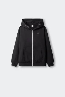 Sweatshirt básica aberta menino