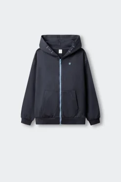 Sweatshirt básica aberta menino