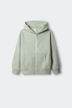 Sweatshirt básica aberta menina