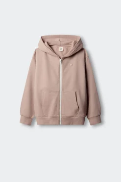 Sweatshirt básica aberta menina