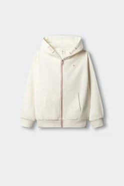Sweatshirt básica aberta menina