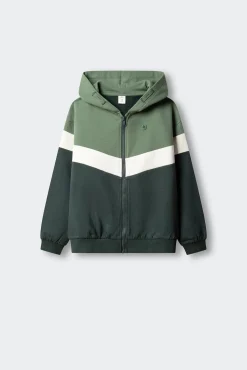 Sweatshirt básica cortada e cosida para criança