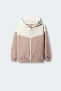 Sweatshirt básica cortada e cosida menina