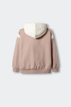 Sweatshirt básica cortada e cosida menina