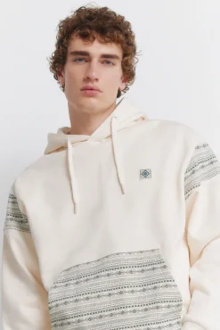 Sweatshirt com capuz e bolso étnico