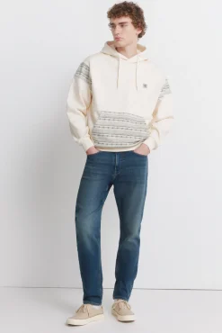 Sweatshirt com capuz e bolso étnico