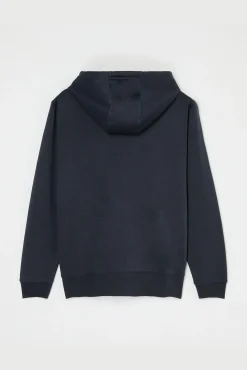 Sweatshirt com capuz e fecho-éclair
