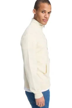 Sweatshirt com fecho éclair e gola alta (mock neck)
