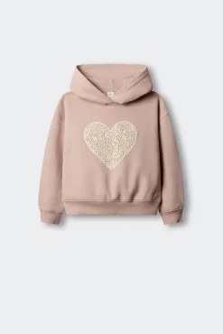Sweatshirt coração borracha menina