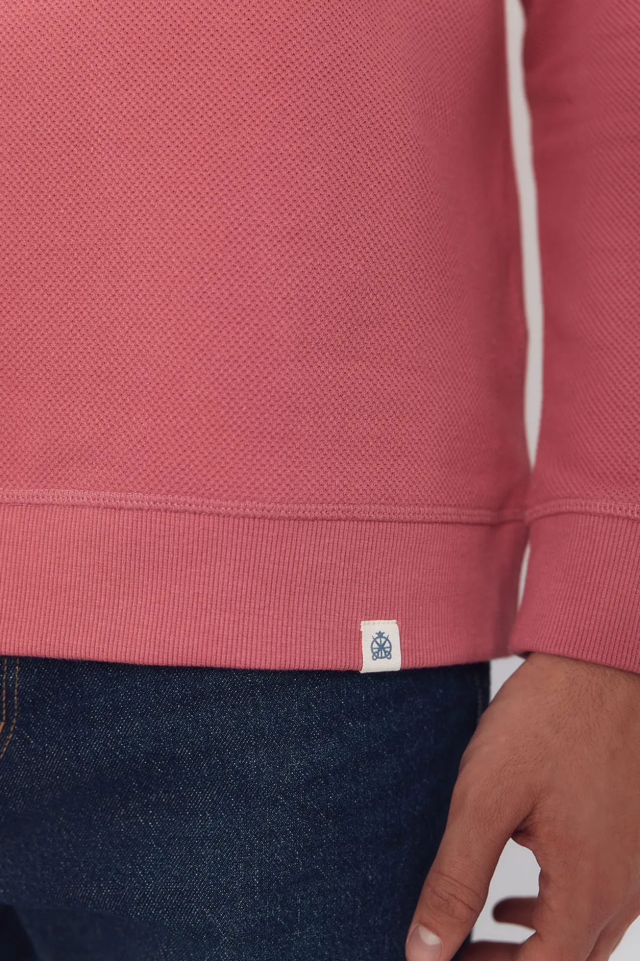 Sweatshirt estruturada com gola caixa