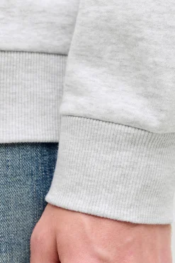 Sweatshirt gola redonda em felpa