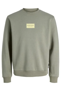 Sweatshirt gola redonda em felpa