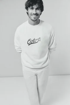 Sweatshirt logo gola redonda