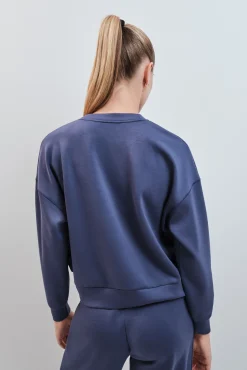 Sweatshirt college em modal azul