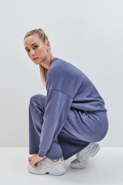 Sweatshirt college em modal azul