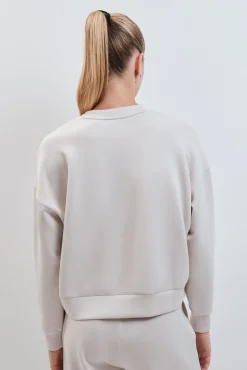 Sweatshirt college em modal cinza escuro