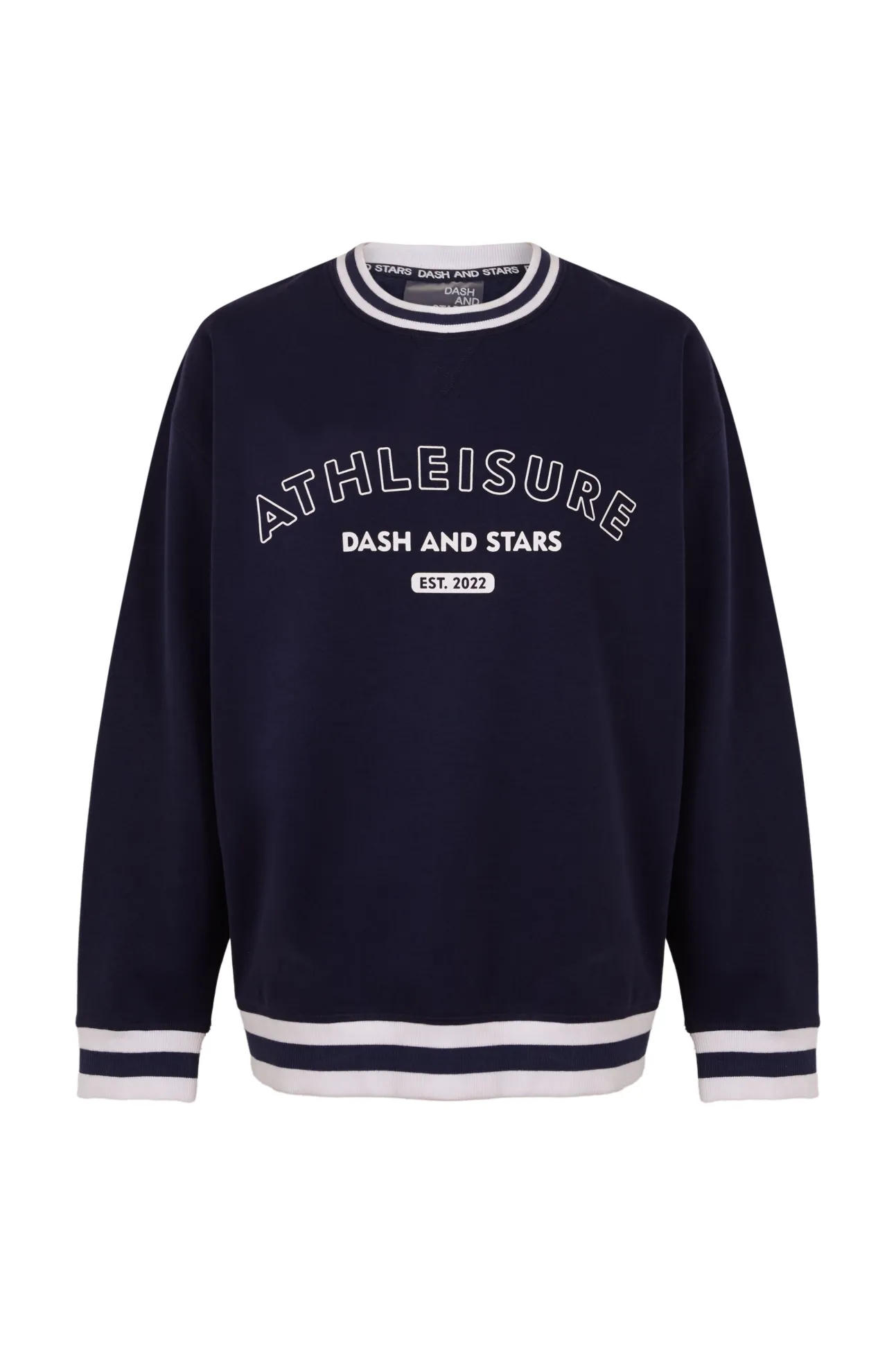 Sweatshirt college em moletão azul