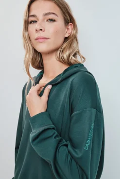 Sweatshirt com capuz verde
