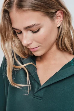 Sweatshirt com capuz verde