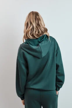Sweatshirt com capuz verde
