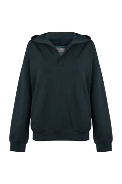 Sweatshirt com capuz verde