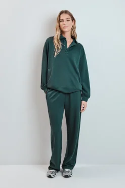 Sweatshirt com capuz verde